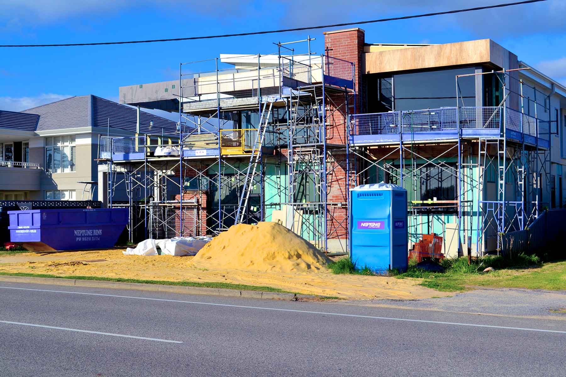 Neptune Site Hire scaffolding temporary fencing portable toilet Perth Metro Rockingham Peel